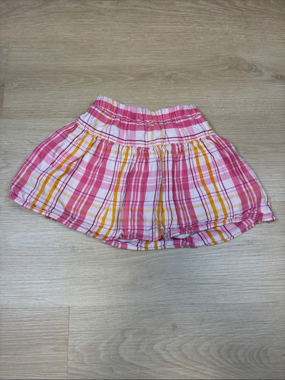 jumping beans Pink White Yellow Plaid Skirted Shorts Skort